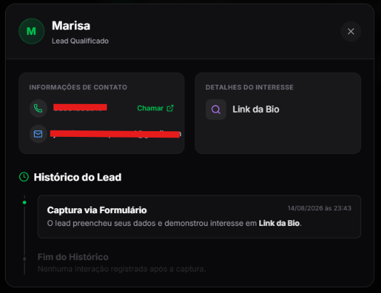 Detalhe do Lead